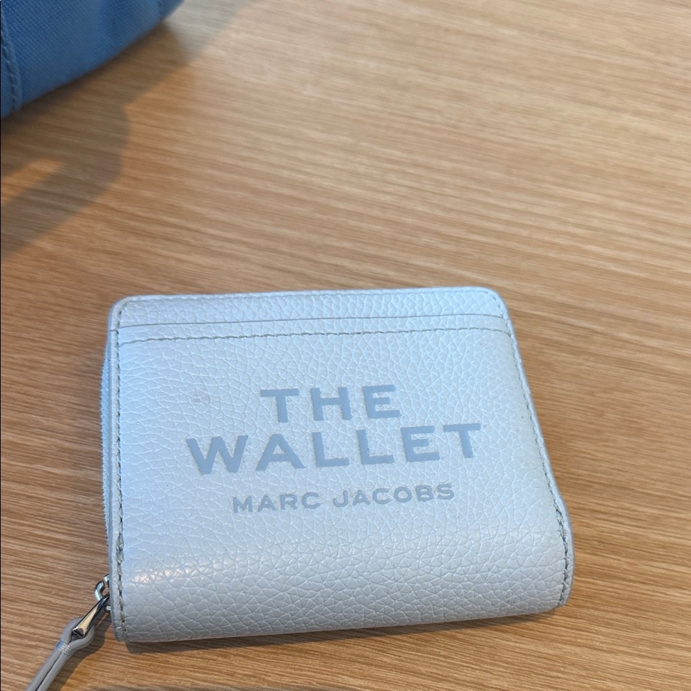 Marc Jacobs Cloud Blue  Pebbled Leather Wallet